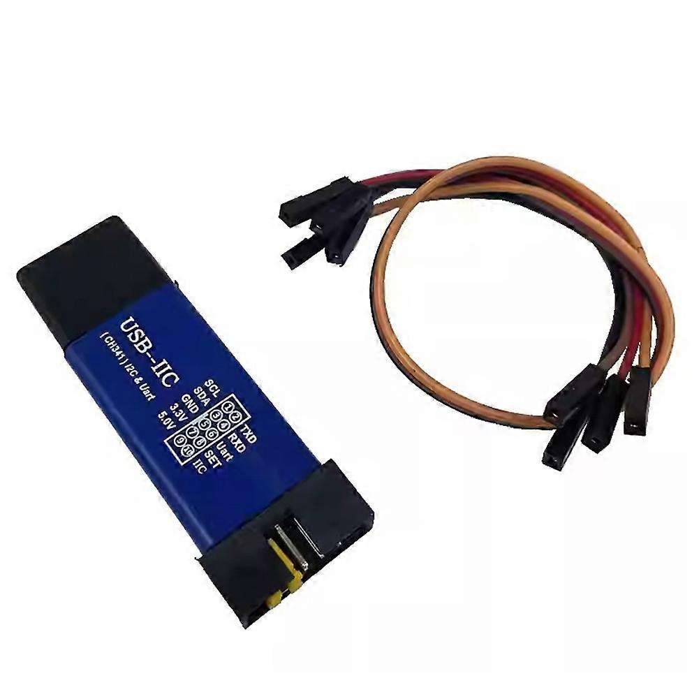 CH341T 2-in-1 USB to I2C USB to IIC UART USB to TTL MCU Serial Port Downloader Adapter