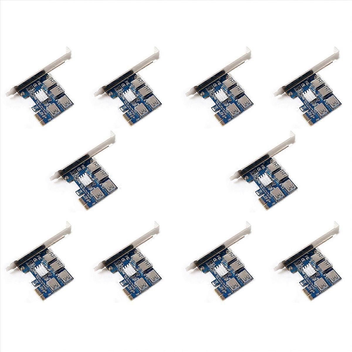 PCI-E Express Riser Card 1 to 4 USB 3.0 Slot Multiplier Hub Adapter