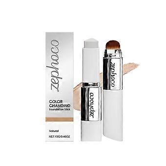 Natural color V foundation stick with double end brush light and smooth liquid foundation