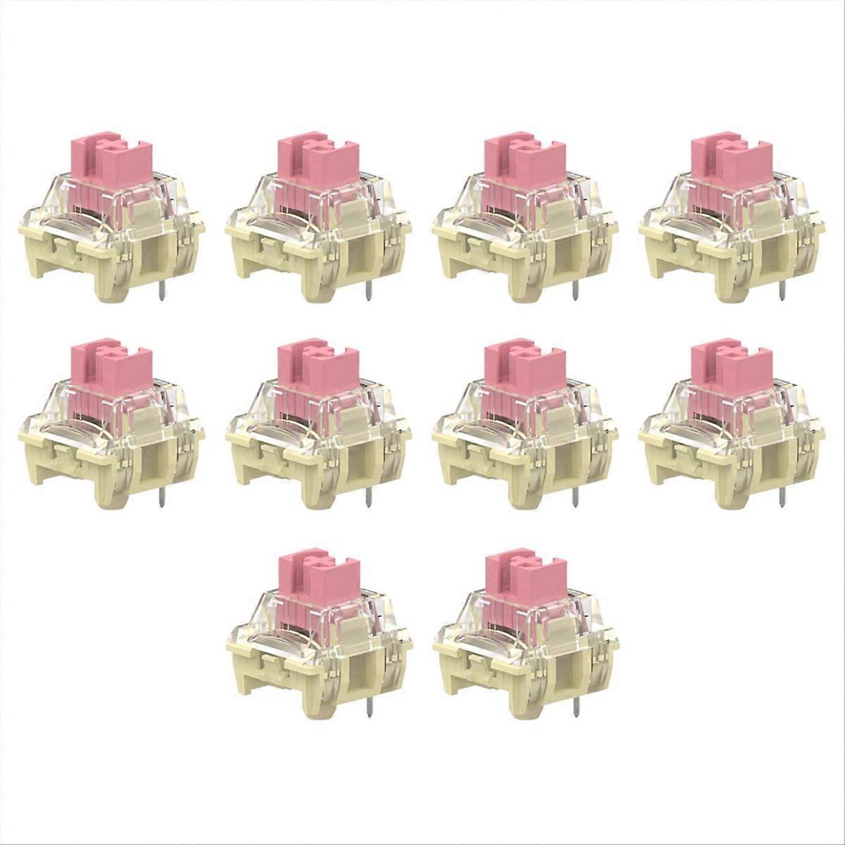 10PCS Pink Keyboard Axis V2 Silver Plated Mechanical Keyboard Axis