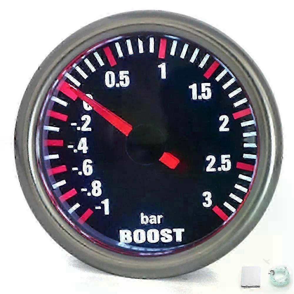 3.0 BAR 2"52MM Mechanischer Turbo Boost Auto Messgerät Auto Weiß LED Universal