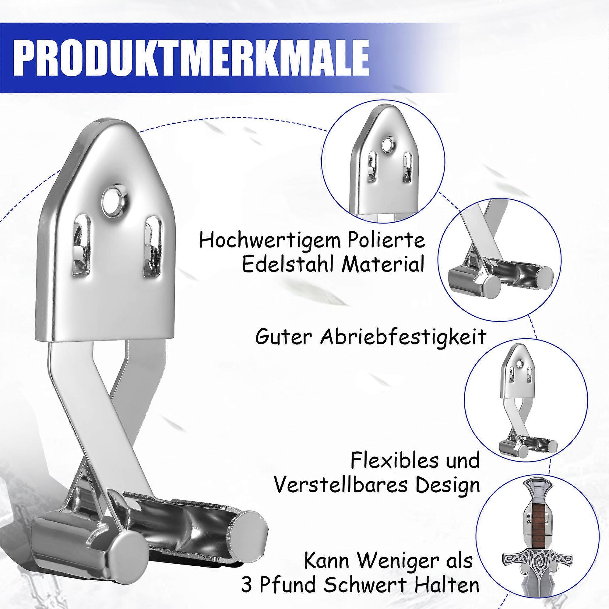 2pcs Versatile And Practical Stainless Steel Wall Rack For Vertical Mount Hook Flexible