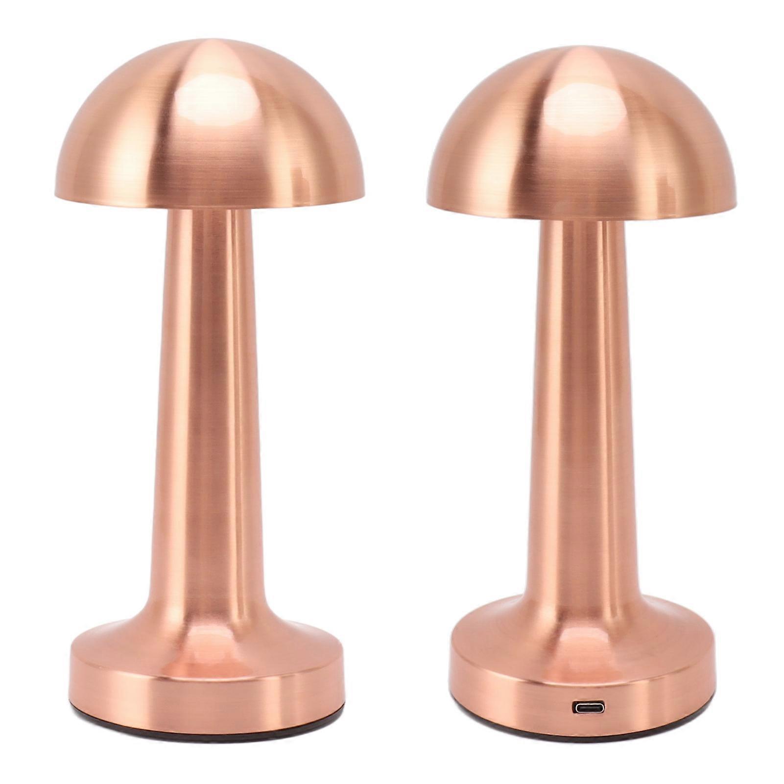 Mushroom Table Lamp Rechargeable Bedside Light Stepless Dimming Touch Control Home Decoration 