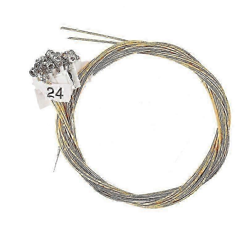 24 Strings Replacement Metal String for Lyre Harp, New Replacement Strings, Brighter and More ,24St