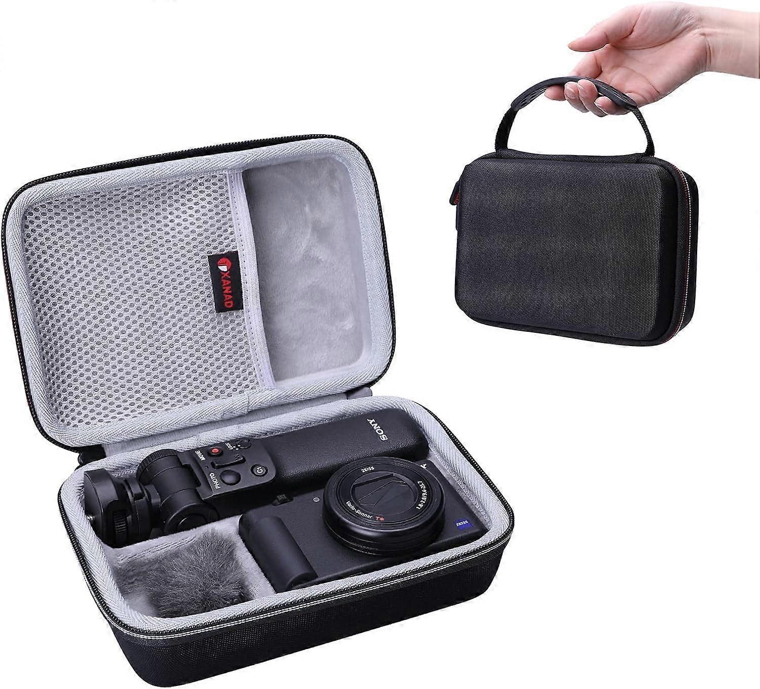 XANAD Hard Case for compatible with Sony ZV-1/compatible with Sony ZV-1 II/compatible with Sony ZV-1F with Vlogger Kit Tripod (GP-VPT2 BT)