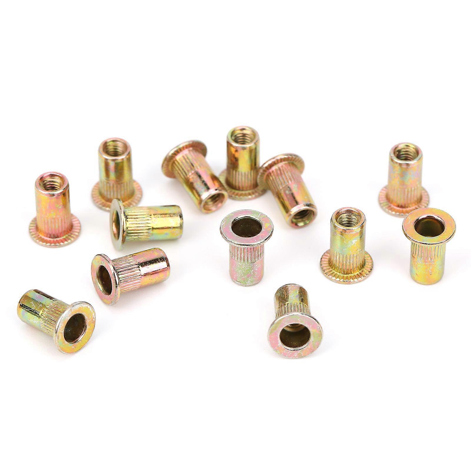 200Pcs Zinc Colored Plating M3 Rivet Nut Fastener Threaded Insert Nuts Kit Hardware Fittings