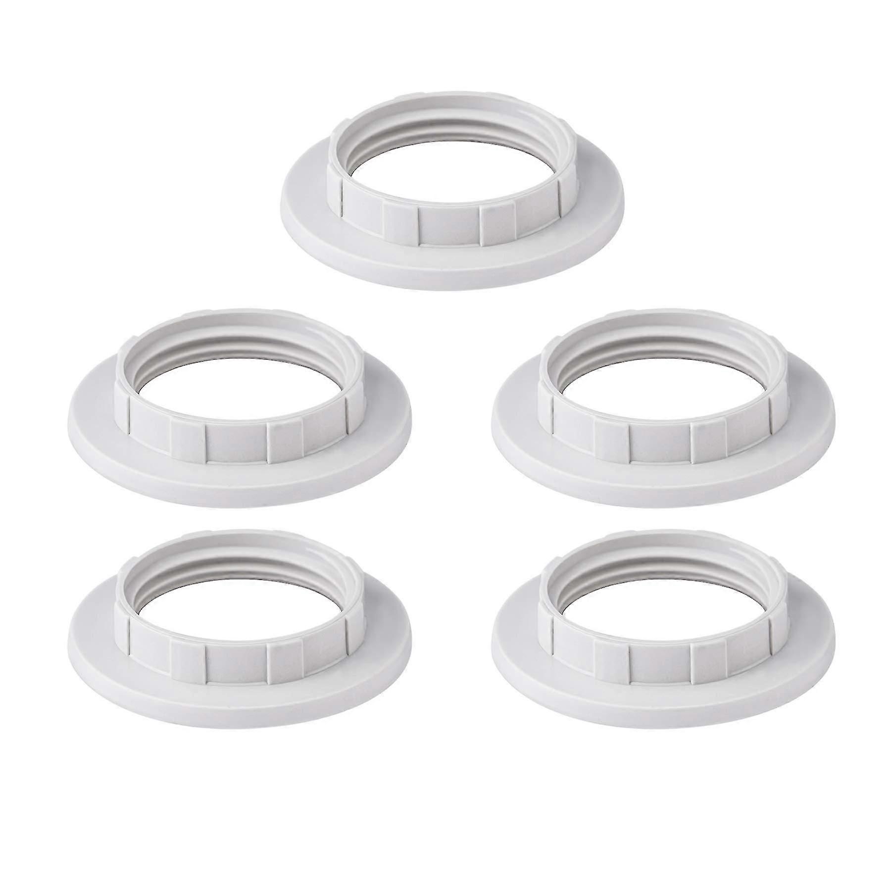 10pcs E27e26 Plastic Screw Bulbs Lamp Holder Twist Lock Socket Replacement Ring Lampshade Ring Converter White @BUGU