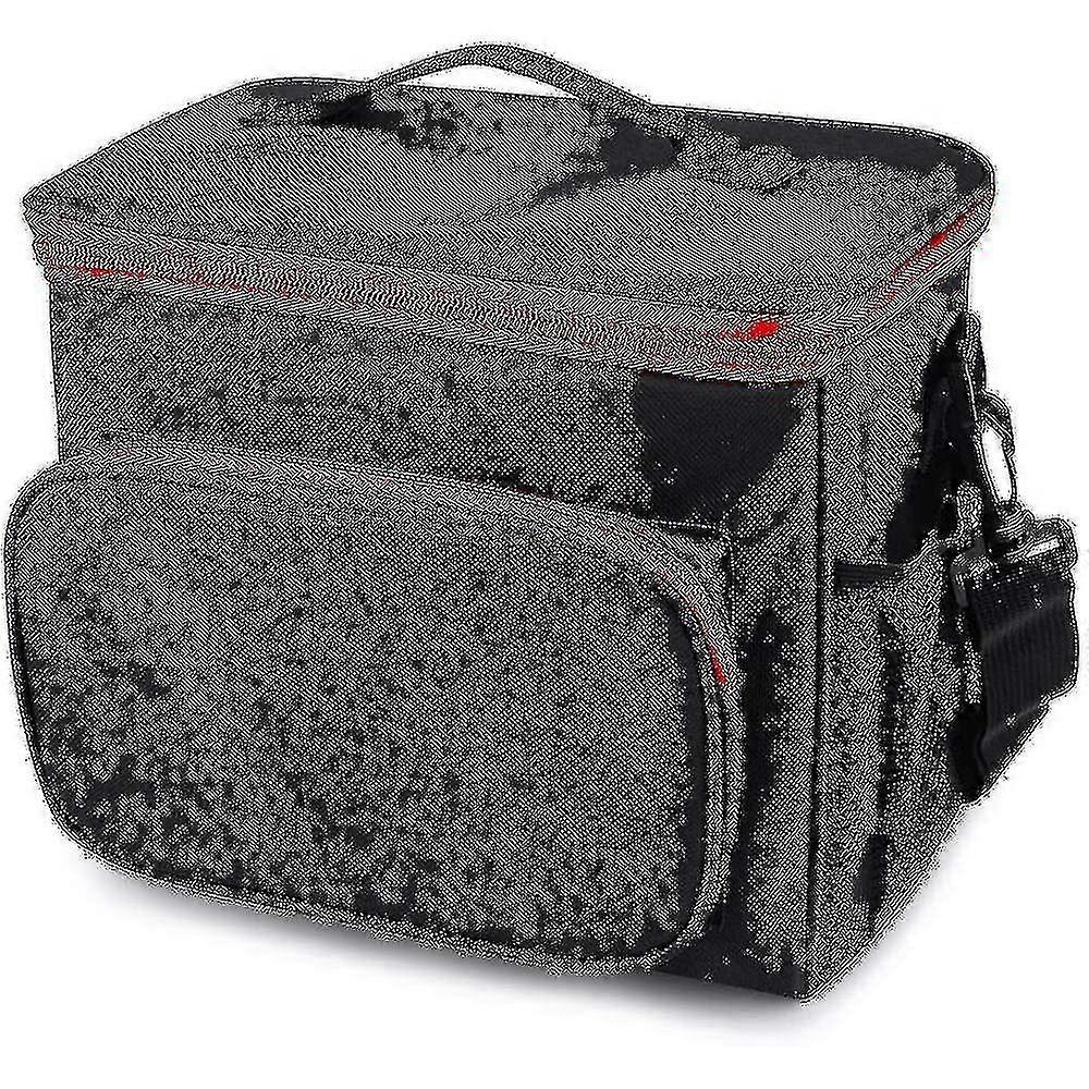 Lunch Bag Toolbag with Insulation for Work, School, Beach & Picnic - Black Briefcase Bento Box Container