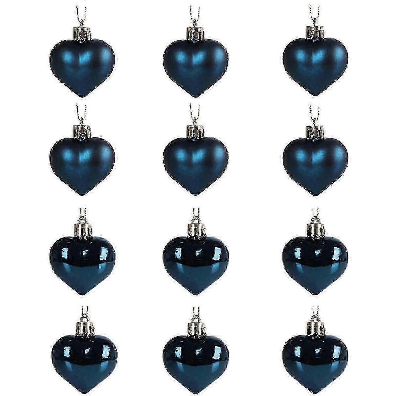 房间装饰 12 件心形圣诞小玩意心形小玩意心形圣诞小玩意圣诞树情人节结婚纪念日或