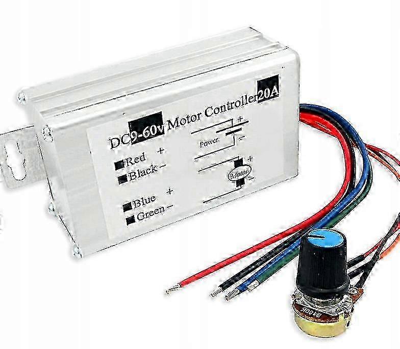 Pwm Motor Speed Controller 0-100% with DC 9-60v 20a Compatibility for 12v & 24v + Potentiometer 2025 (Best Seller)