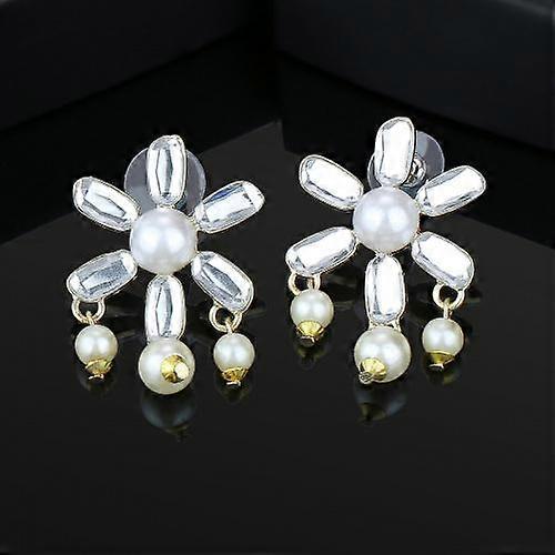 Aiyna Floral Pearl and Pearl Studs