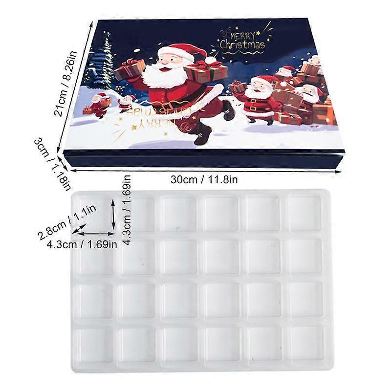 DIY Christmas Advent Calendar Boxes 24 Days Empty Countdown Advent Gift Boxes Festival Calendar Box for Annual Meeting Colorful