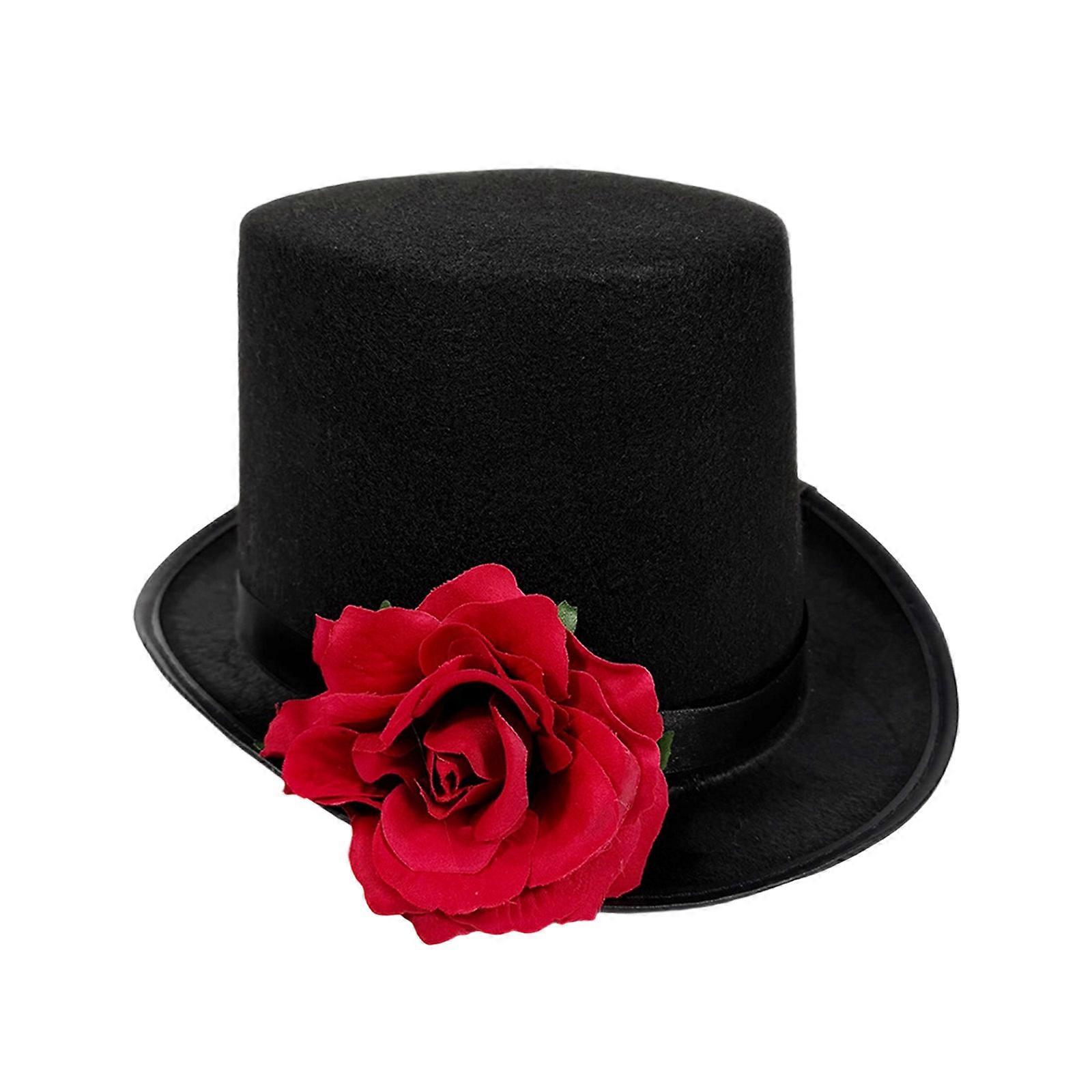 Cloth Red Blossomy Embellished Unisex Cap Reusable Travel Friendly Headwear Suitable For Weddings Festivals  Red
