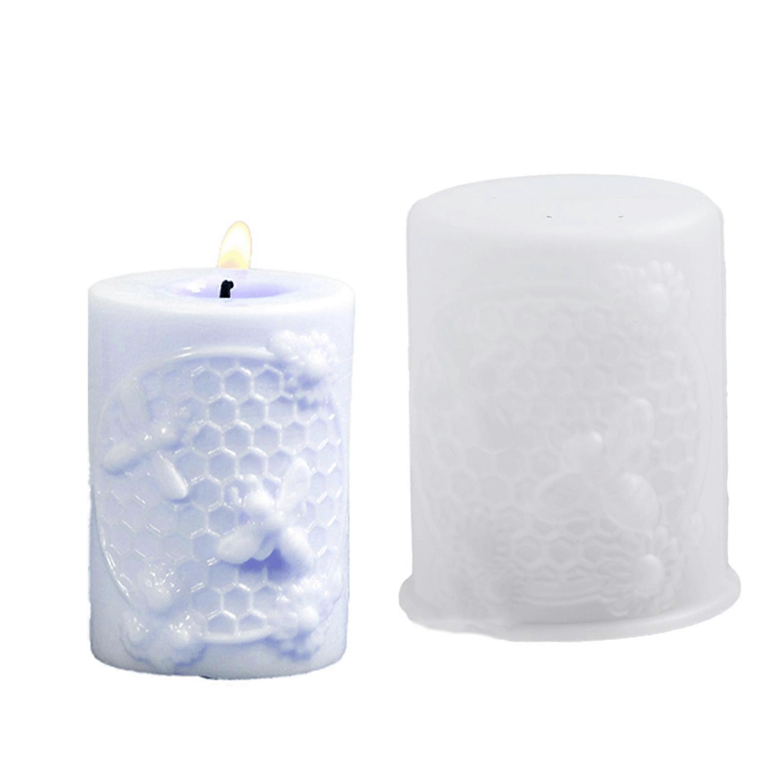 Food Safe Silicone Candle Mould Honeycomb Texture Multipurpose For Projects Home Use Multicolor