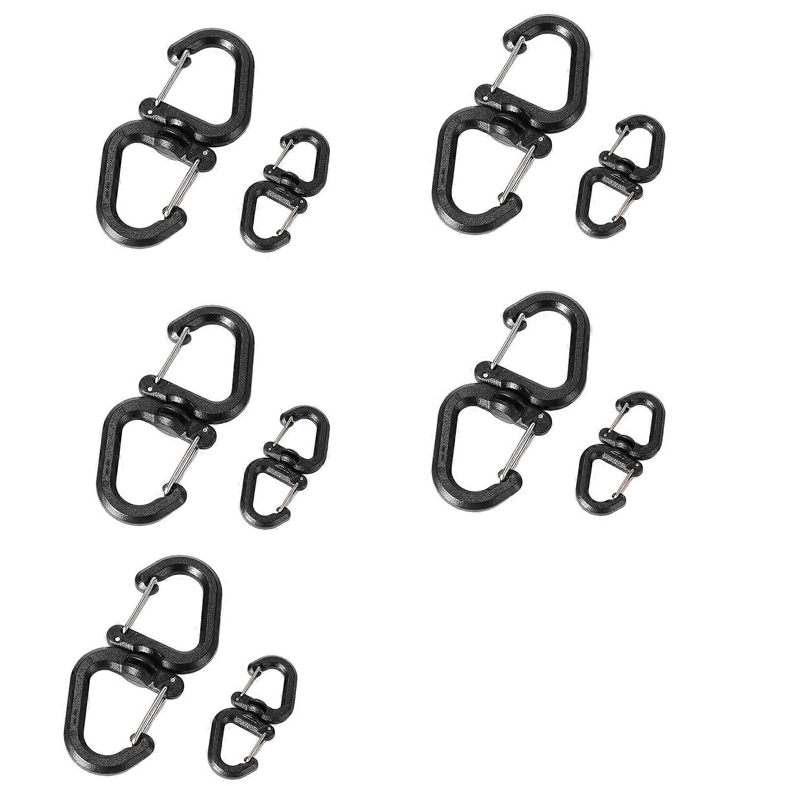 Backpacks Carabiner with 360 Degree Swivels Portable S Chain Hooks Camping Double Hooks Backpacks Buckle Camping Accessory Multicolor