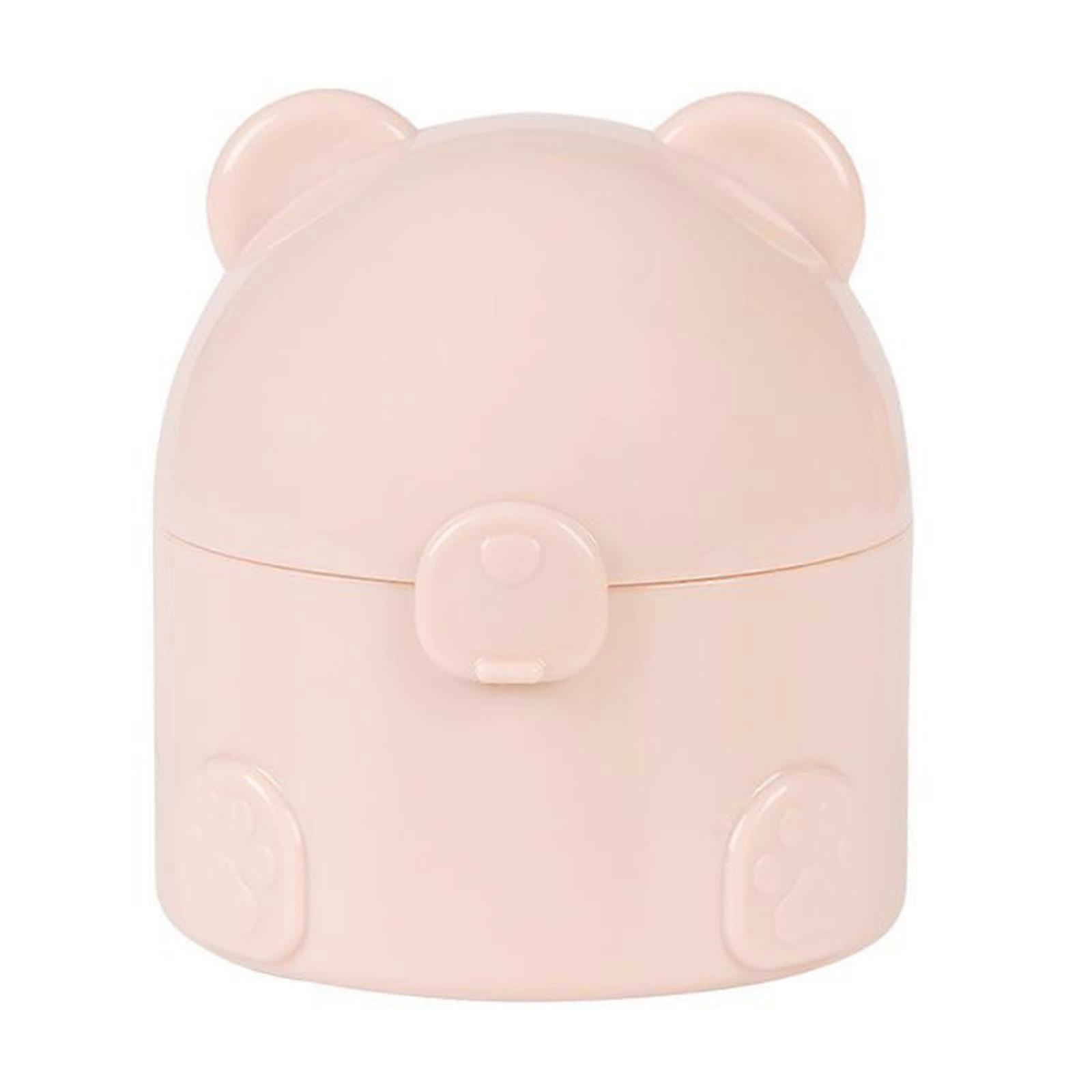 Plastic Baby Powder Puff Case With Soft Sponge For Gentle Skin Care Secure Leakproof Design Portable Dusting Container For Newborns  Pink