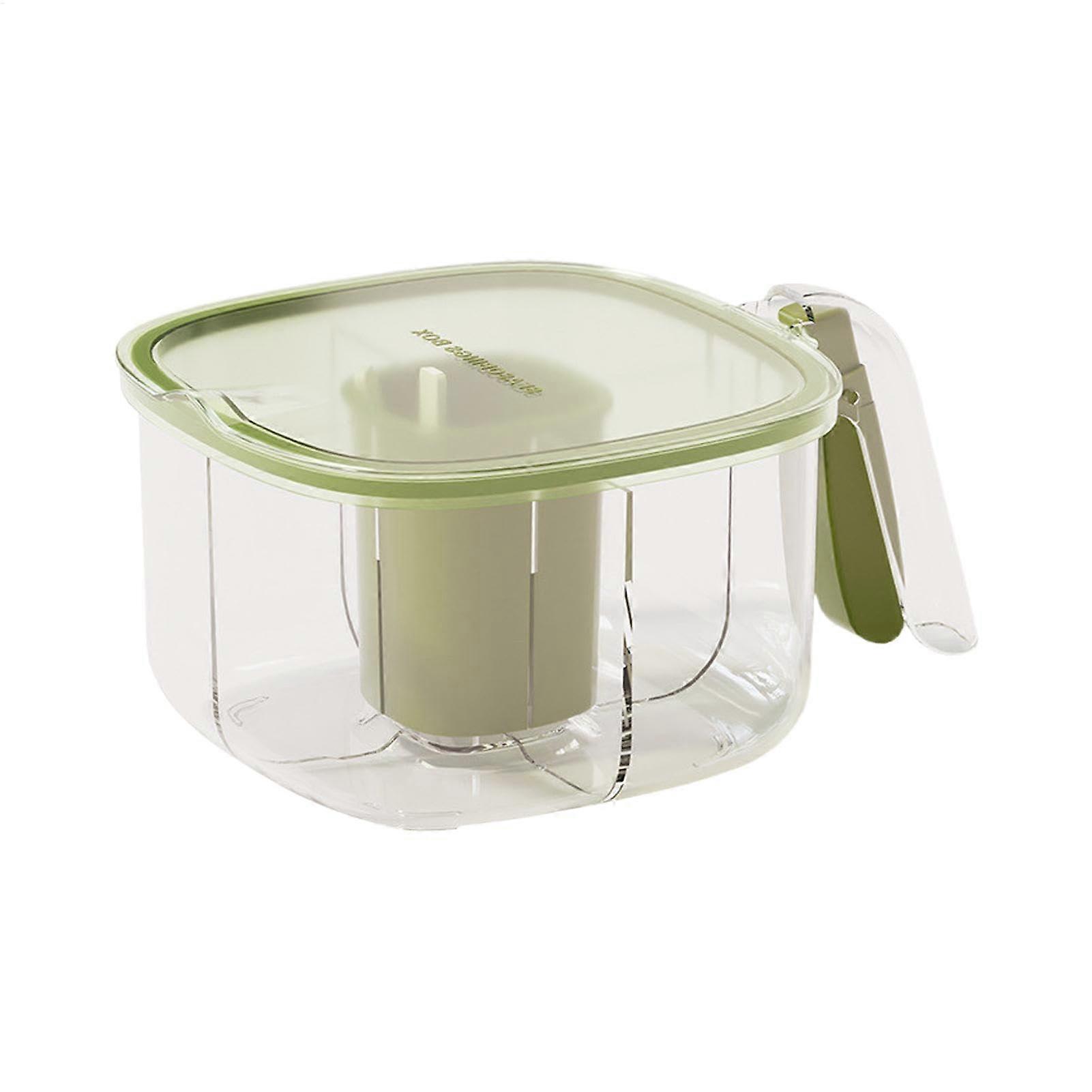 Condiment Storage Container with Clear Jars for Salt, Sugar and Spice Organization in Kitchen, Home, Restaurant