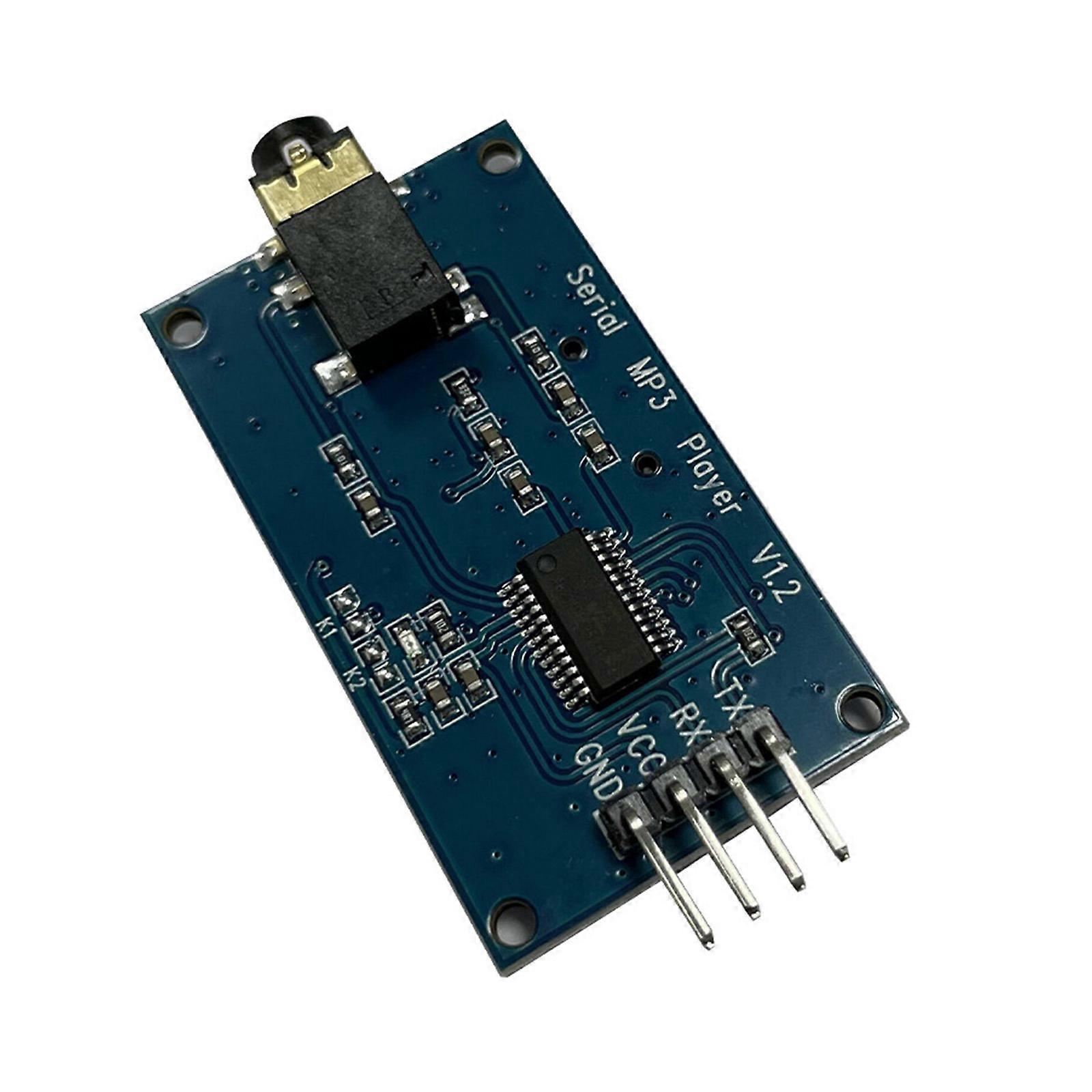 YX6300 UART Serial MP3 Sound Module for Intelligent Home Appliances and Advertising Machines Multicolor