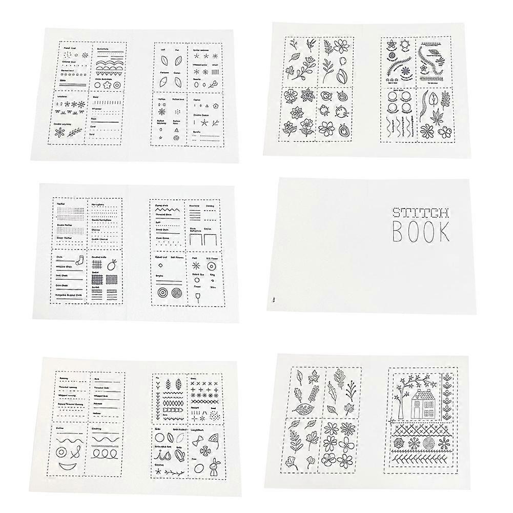 6-sivuinen kirjontaommelkirja, Tee-se-itse-ompelukirjat, Kirjontaompelukirjat, Aloittelijan kirjontaompelusetti