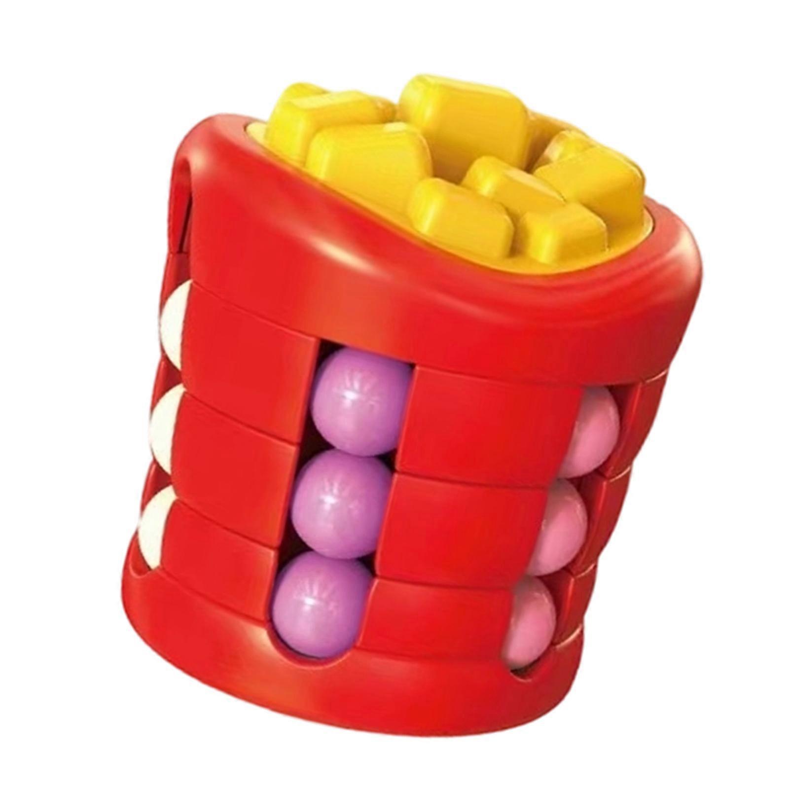 Burger Fries Styled Sensory Spinner Cubes With Rotating Puzzle ADHD Autism Stress Relief Portable Travel Sensory Toy Multicolor