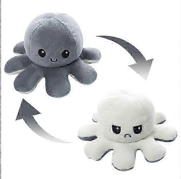 20 سم 30 سم 40 سنتيمتر عملاق عكسها الأخطبوط محشو عكسها سعيد حزين الأخطبوط القطيفة لعبة هدية جديد FQ