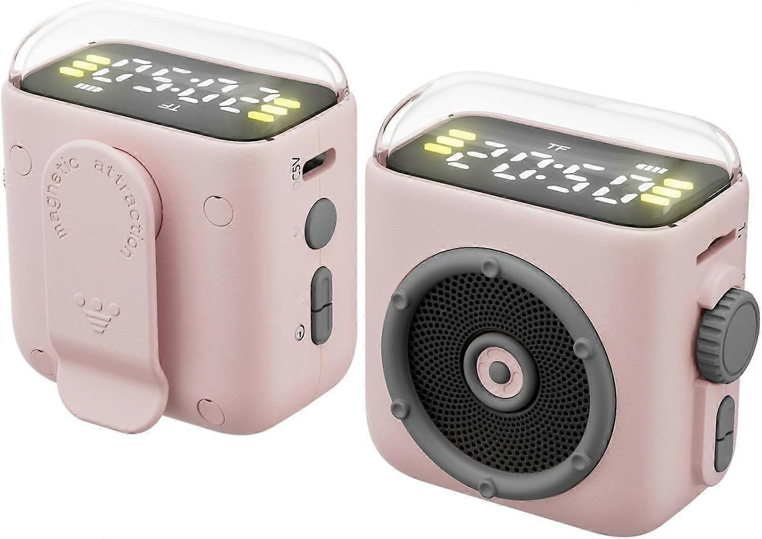 Magnetic Clip-on Mini Bluetooth Speaker, Small Portable Wireless Bluetooth Speaker with Loud Sound