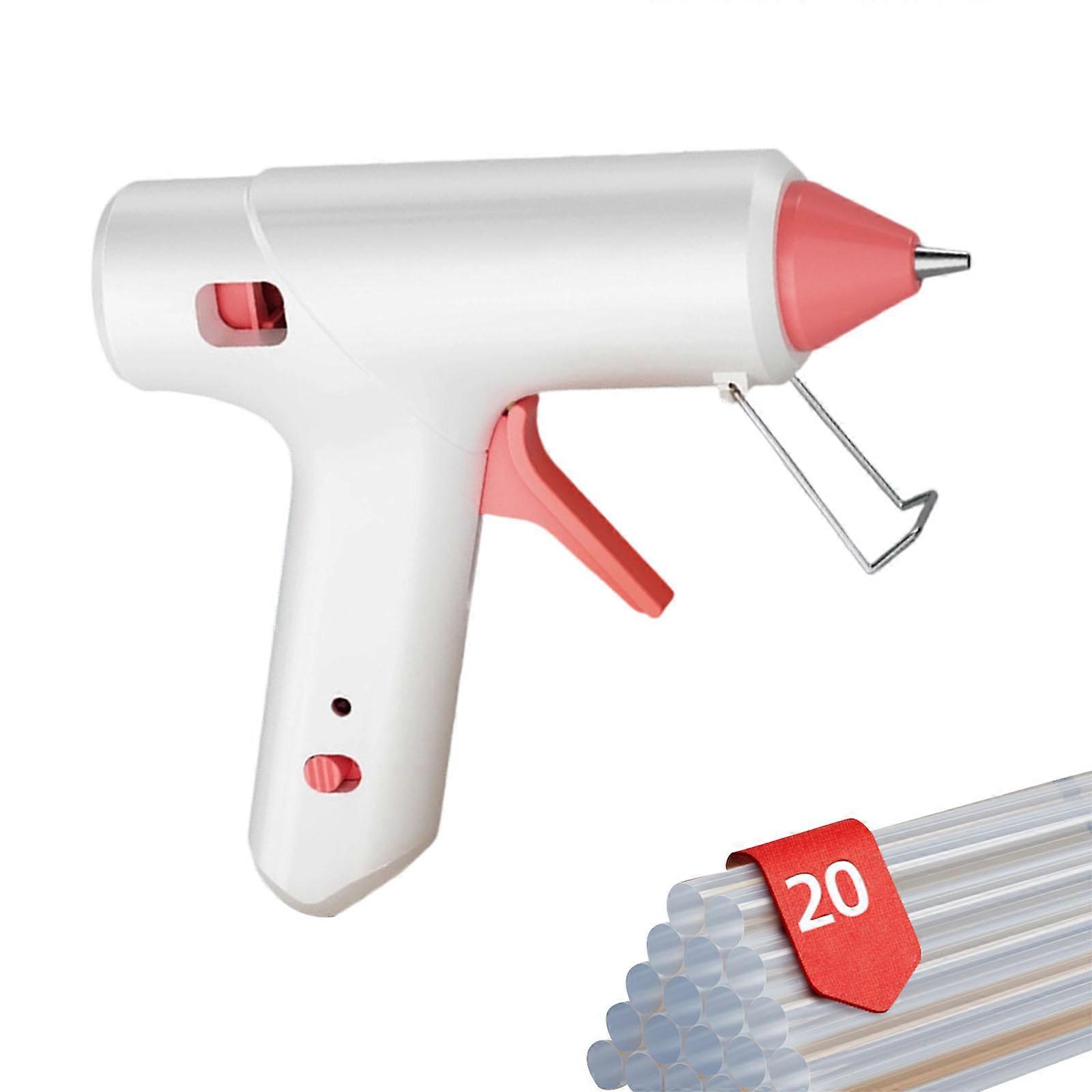 Professional Mini Hot Glues Guns Set with Sticks Fast Preheating Ergonomic Grip Silicone Texture Suitable for Projects  Pink