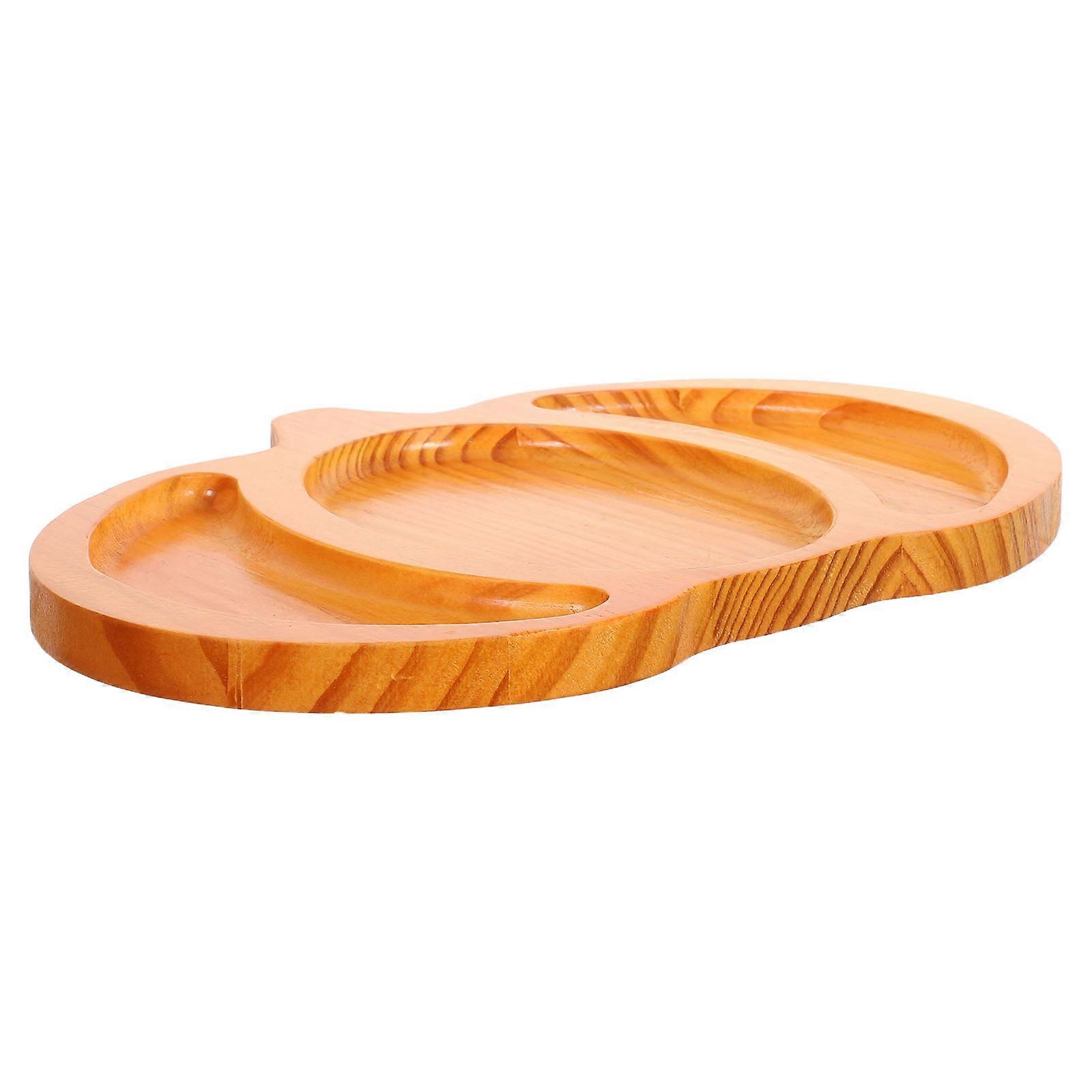 Rustic Pumpkin Wooden Serving Tray for Halloween Snacks