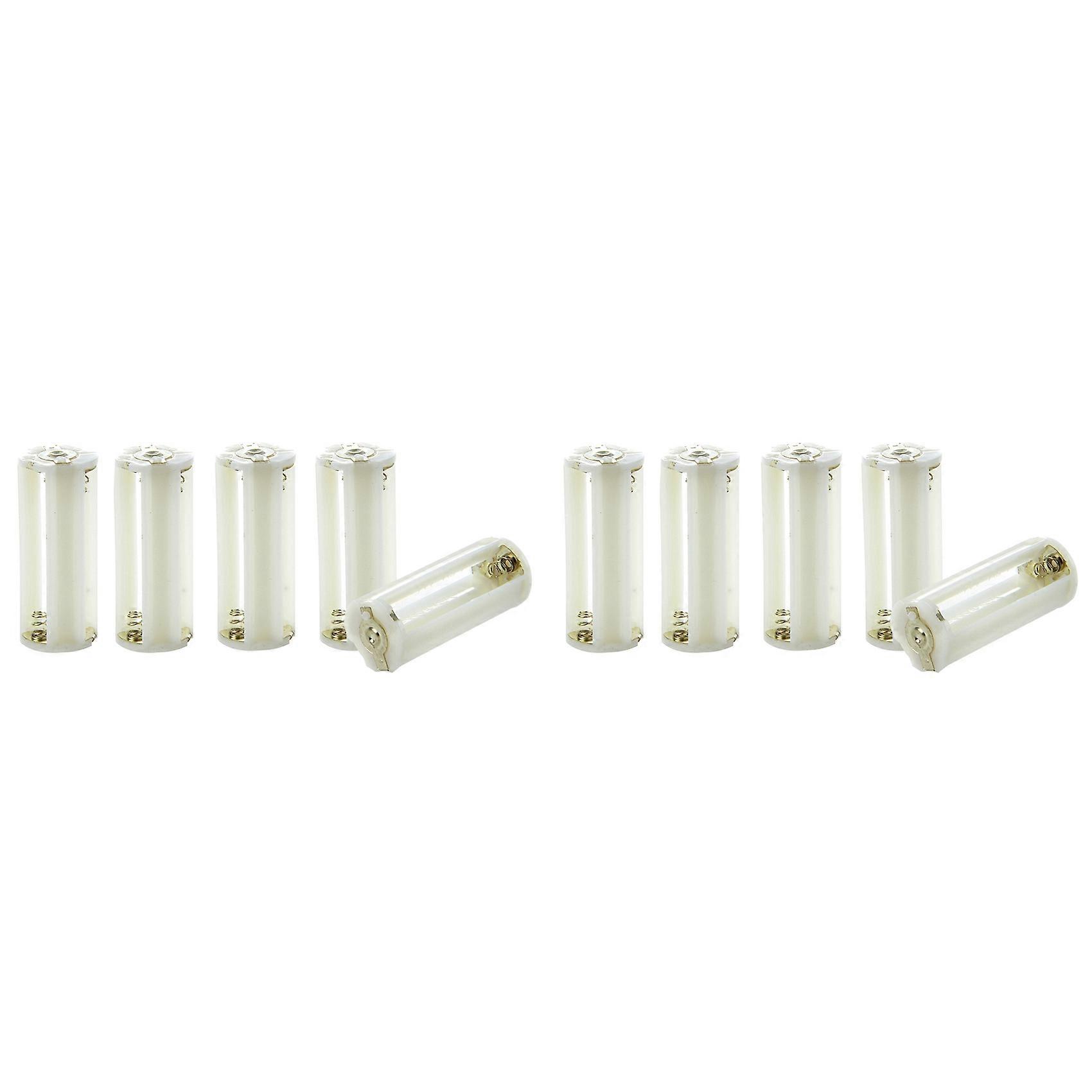 Flashlight Cylindrical 3 x AAA Battery Plastic Holder Box 10Pcs