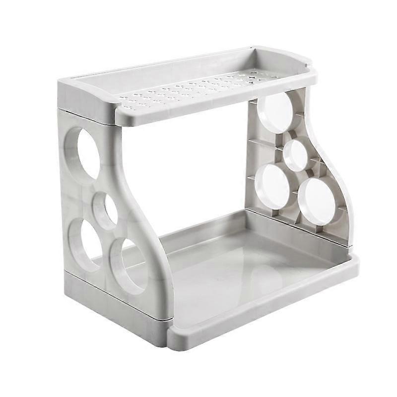 Multifunctional Stand Seasoning Knife Storage Rack Plastic Removable Simple Kitchen Double-Layer Storage
