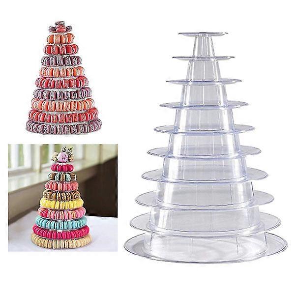 10-Tier 4" - 13" Dia Macaron Cake Tower Display Stand for French Macarons