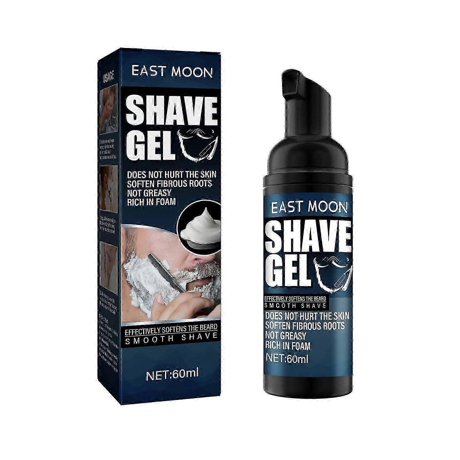 Men's Shaving Cream - Gentle, Moisturizing Foam for Softened Beard & Close, Comfortable Shave - Refreshing Skin Care in 60ml