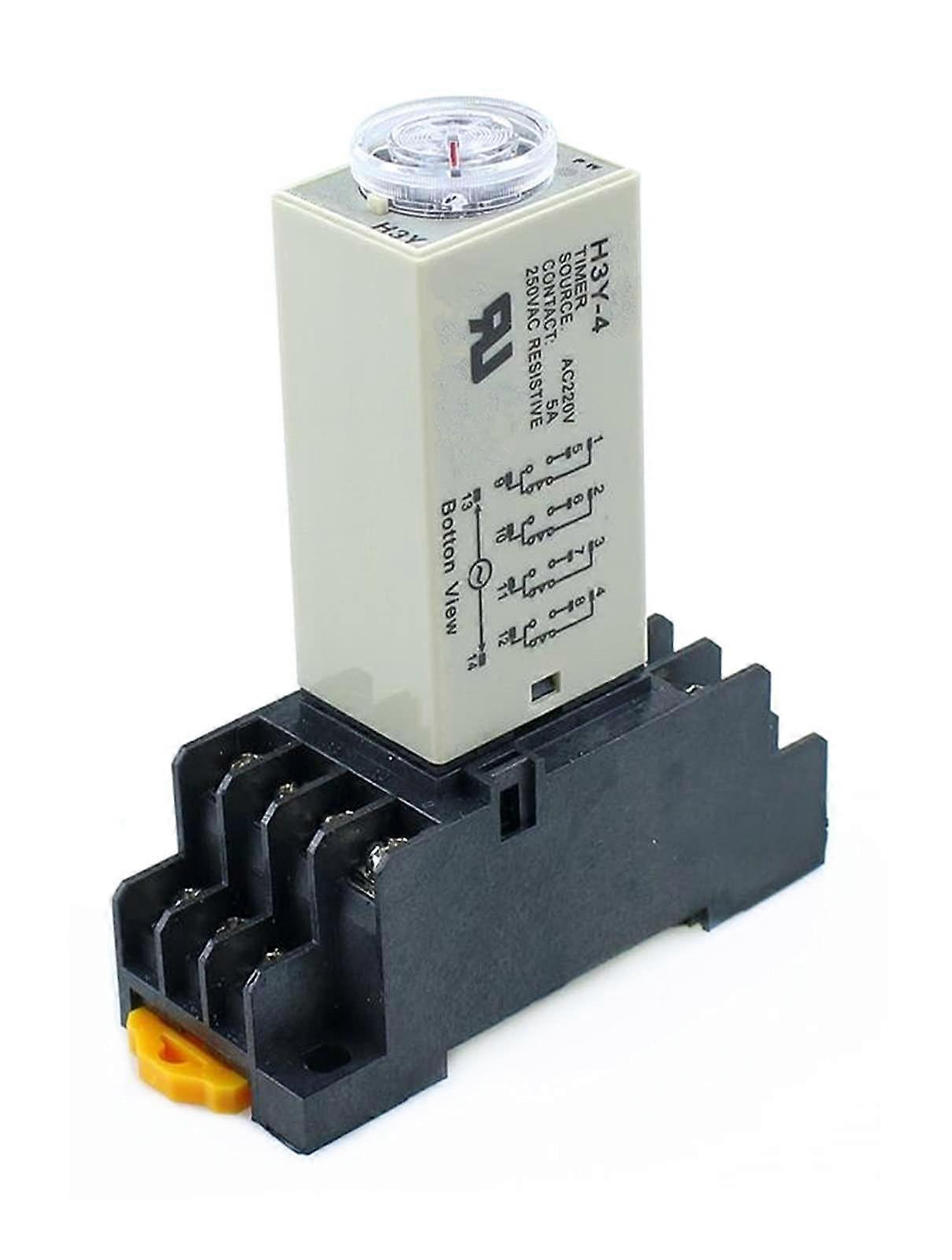 H3Y2 Time Delay Relay AC110V DPDT 8 Pin Precise Delay Control Compact Industrial Timer