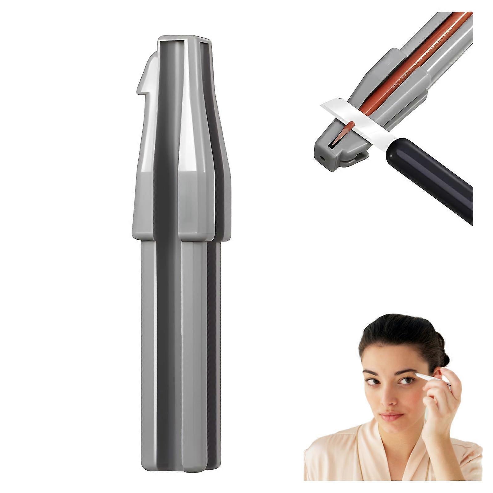 Eyebrow Pencil Sharpener with MultiSize Openings and Precision Blade for Lip Liner Eyeliner Brow