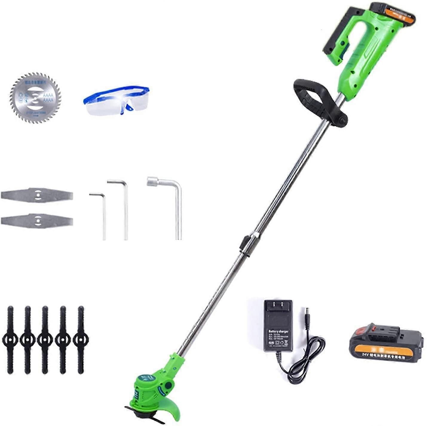 21V Cordless Electric Lawn Mower with Fast Charging, Lightweight Design and Adjustable Handle