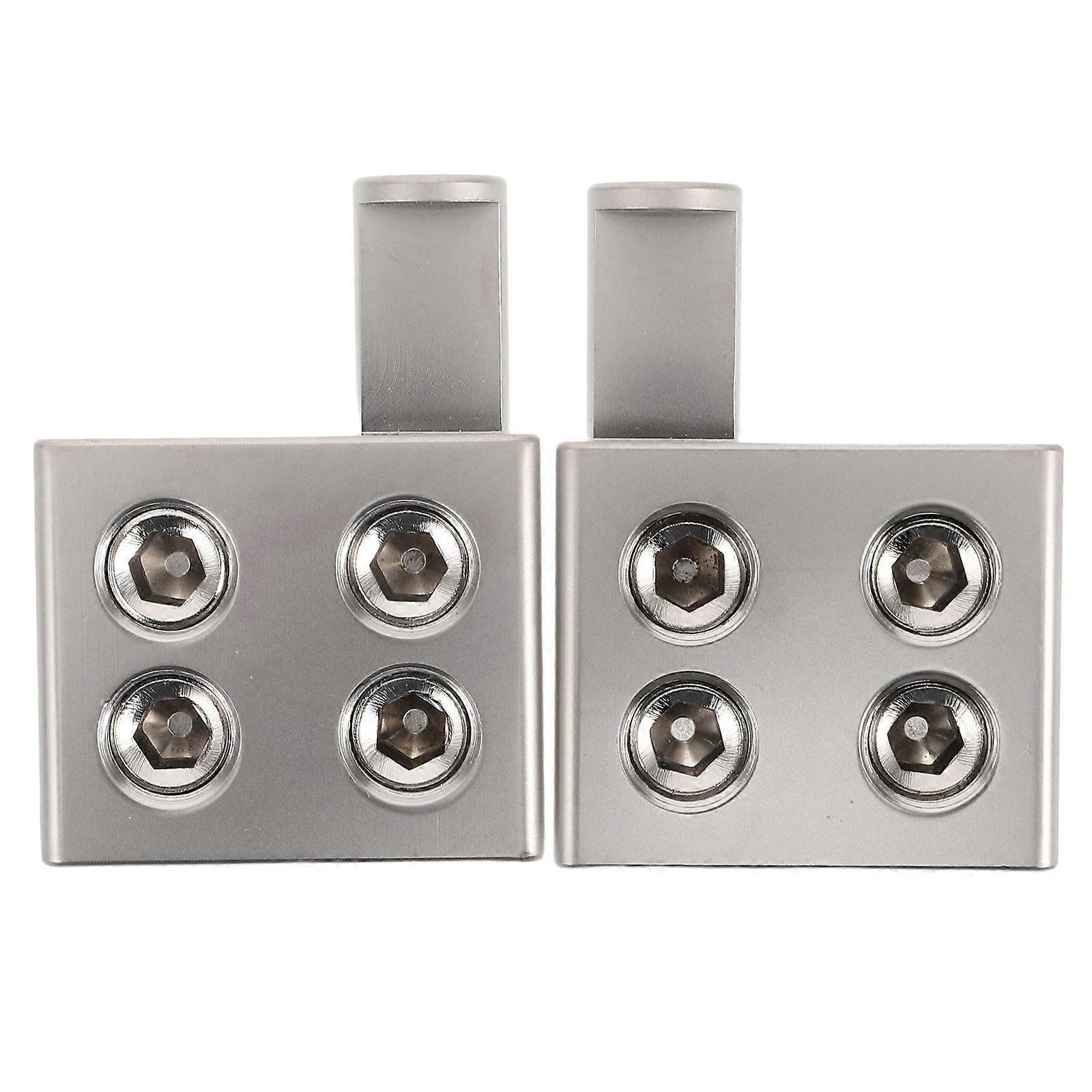 Power Distribution Car Audio Distribution Block for Vehicle Installation Silver Aluminum High-Power Amplification 2Pcs