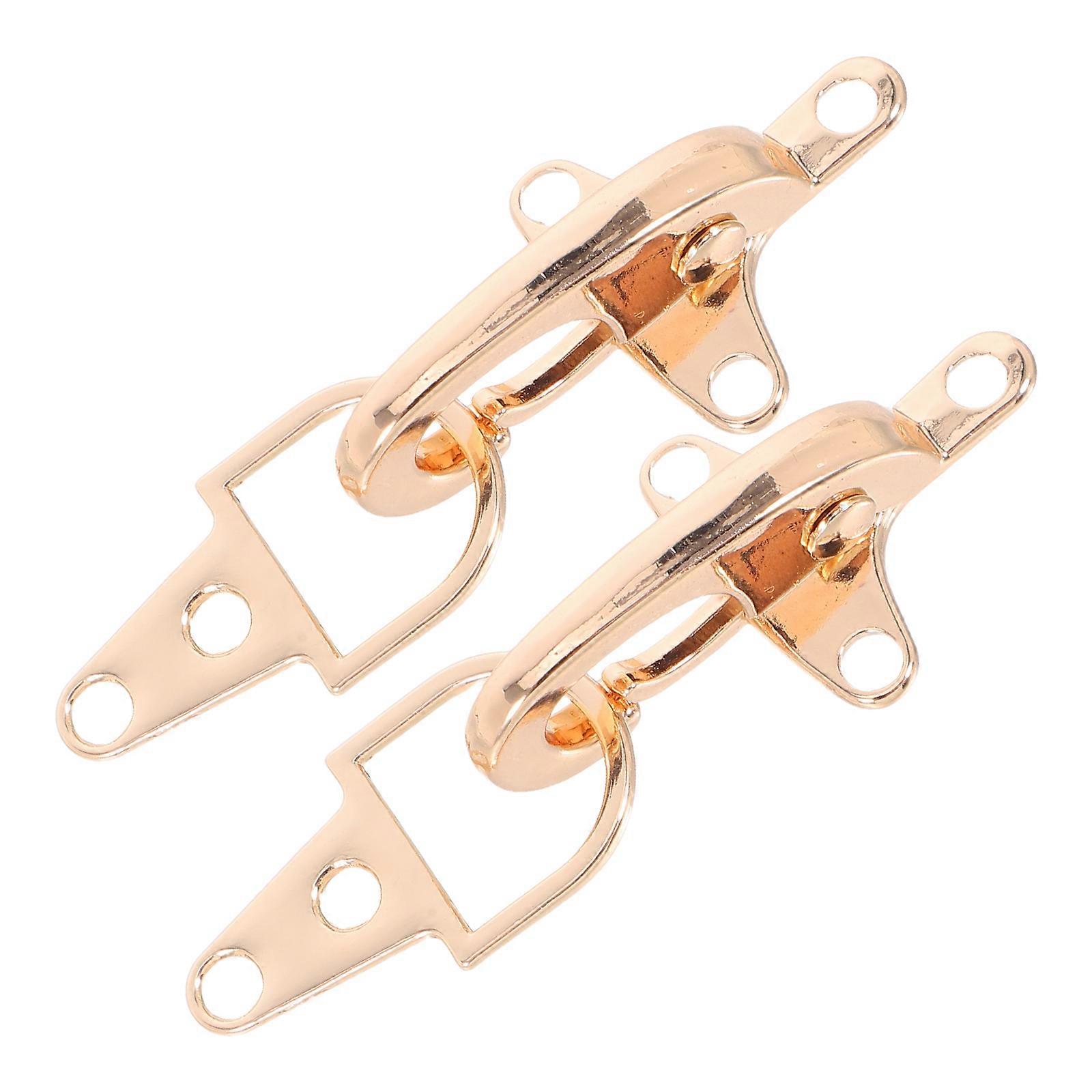 Interlock Clothing Clasps For Coats And Sweaters In Stylish Golden Color For Everyday Use 2 Sets
