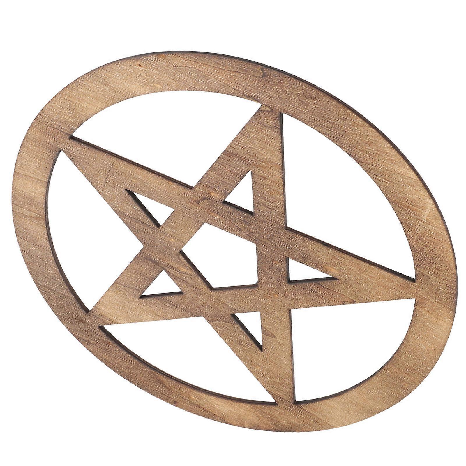 Wood Altar Pentacle Decoration for Altar Use 4Pcs Set