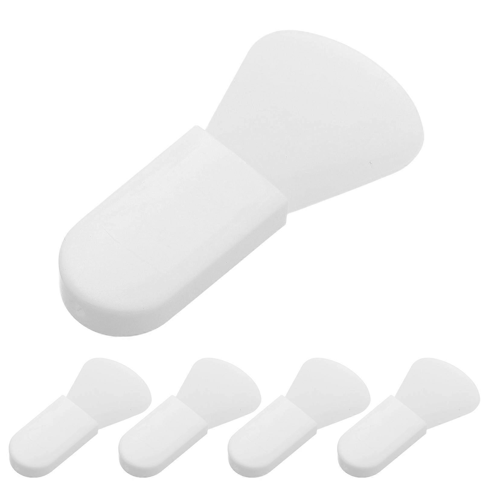 White Silicone Face Mask Applicator Brush for Skincare Use 5Pcs Pack