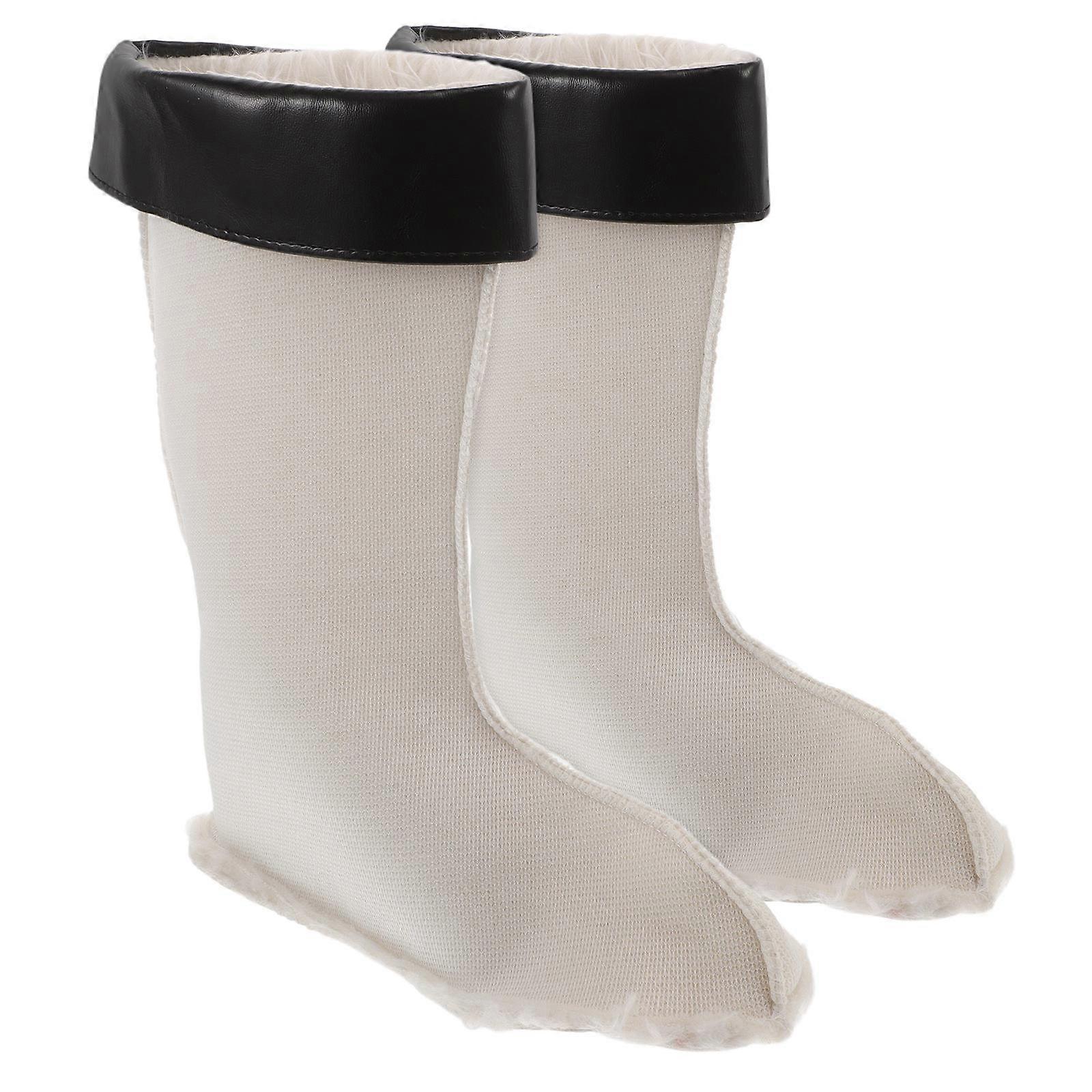 Long Boot Rain Boots Inner Lining for Winter Warmth 2Pcs Thick Fleece Inserts