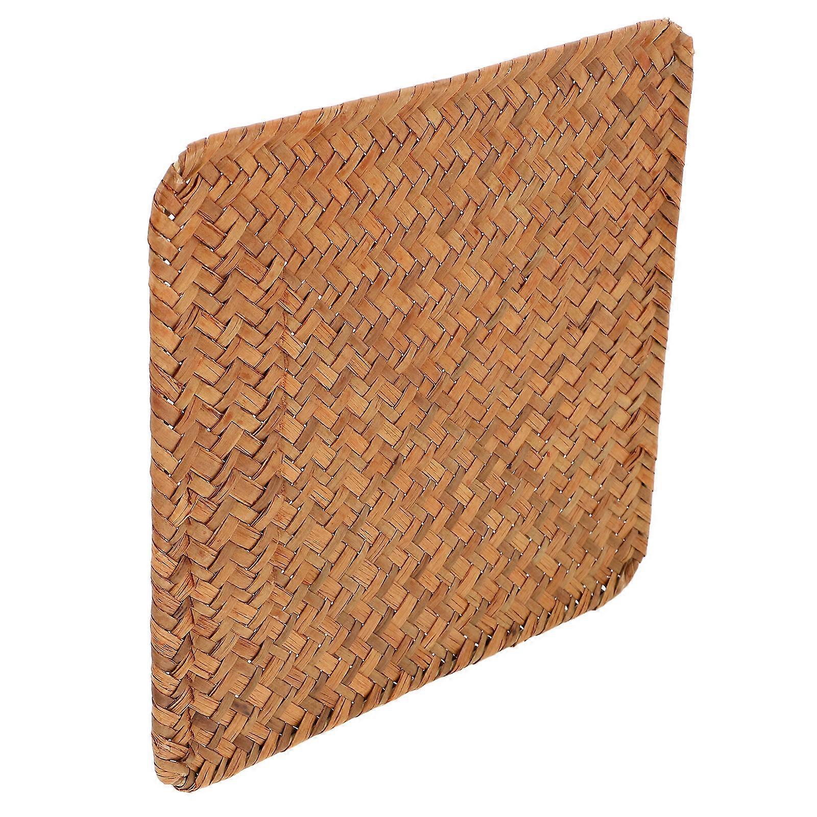 Retro Orange Woven Placemat for Kitchen Dining Room Use