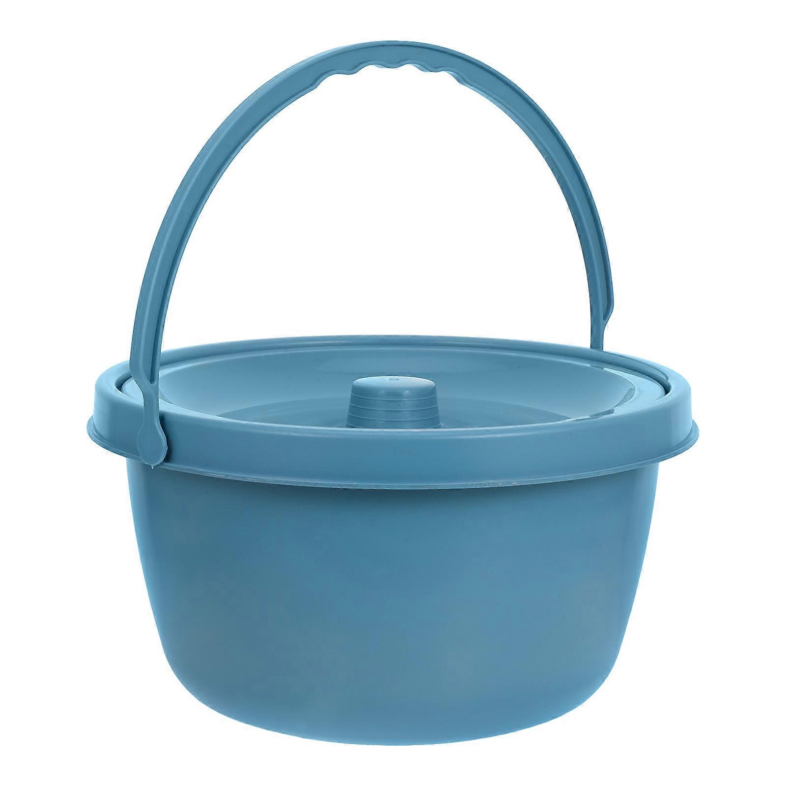 Home Use Bedside Chamber Pot Urinal Bucket Plastic Blue