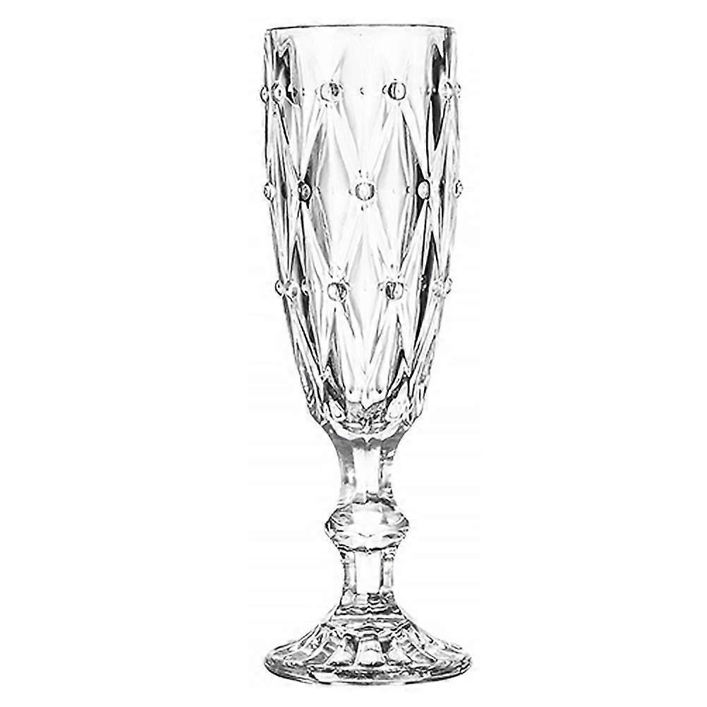 European Style Glass Cups for Drinking Use 2Pcs Retro Beverage Stemware