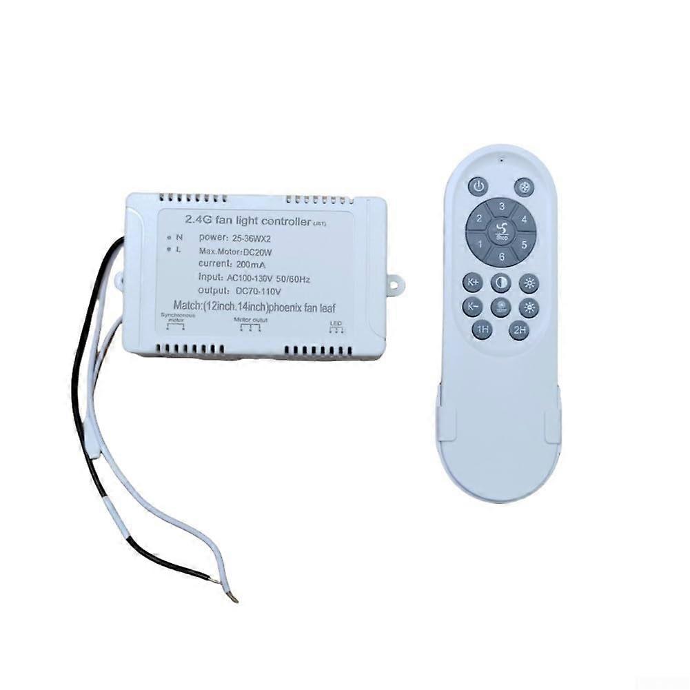 Ceiling Fan Remote Control with Stepless Dimming and Speed Adjustment, Energy Saving DC Inverter