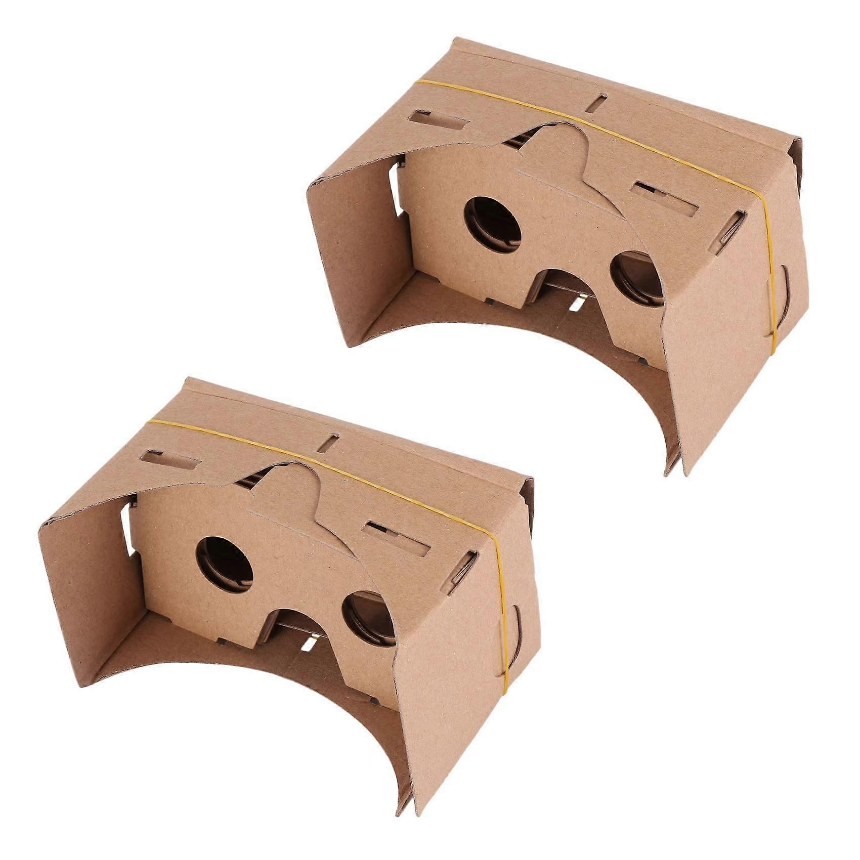6 Inch DIY 3D VR Virtual Reality Glasses Hardboard for Cardboard Compatible with Smartphones and Tablets