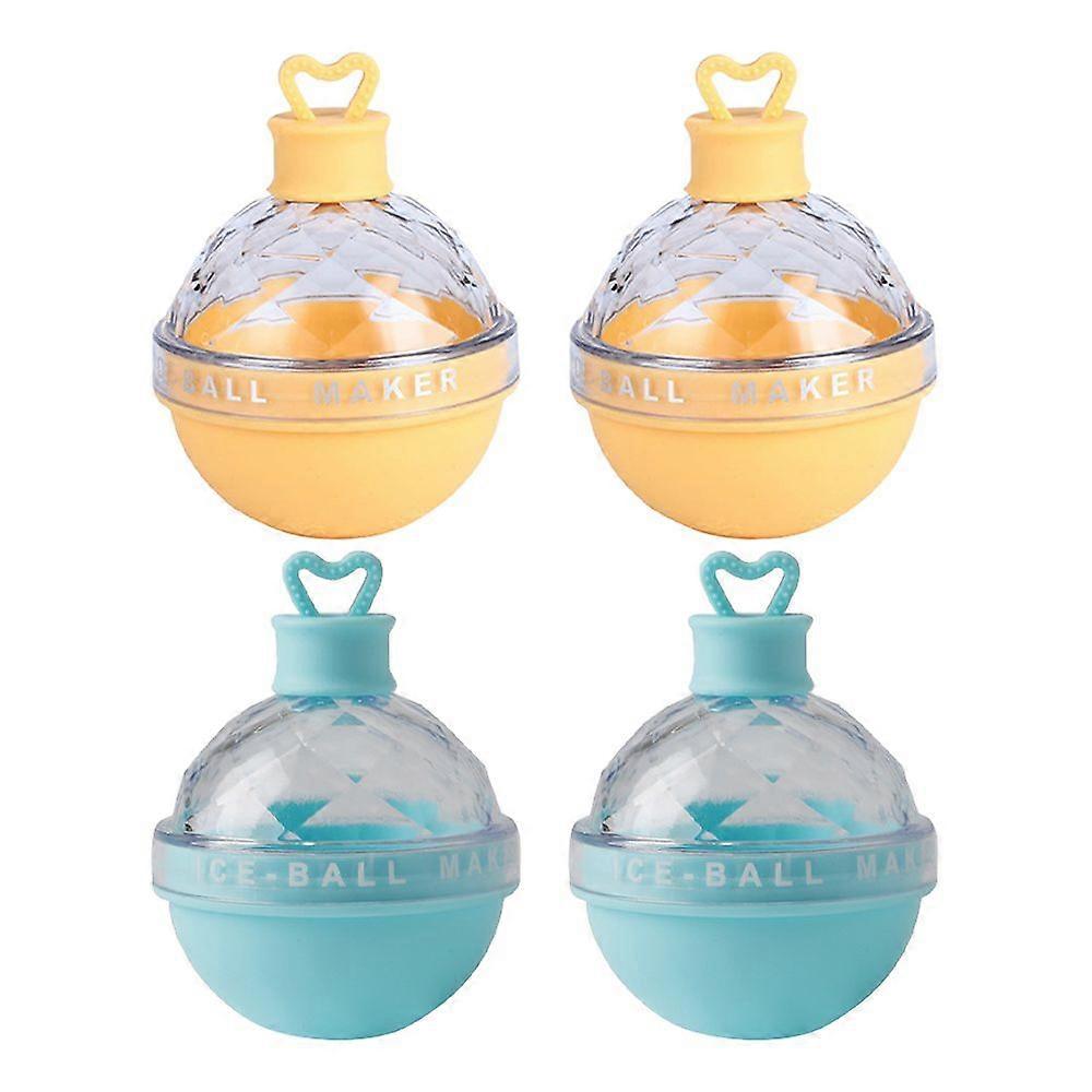 4 Ice cube trays, ice ball maker, candy colored ice ball making mold, Round silicone ice cube mold