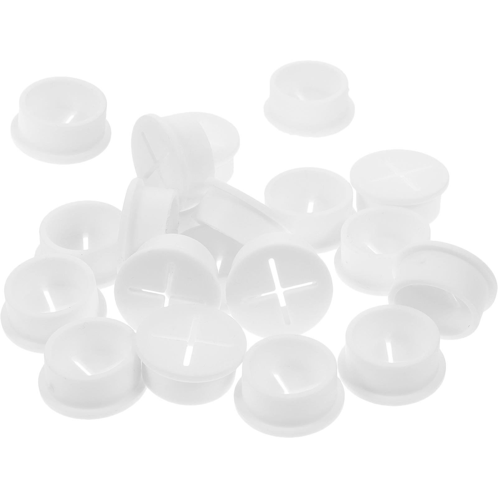 Desk Grommet Wire Hole Covers for Fixing Use 80Pcs White