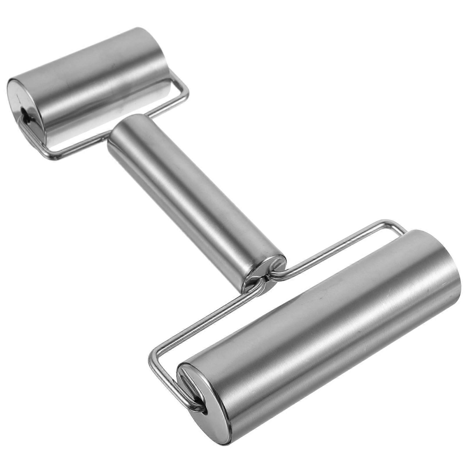 Stainless Steel DoubleEnded Rolling Pin Nonstick Smooth Surface Dough Roller for Baking Pizza and Pasta