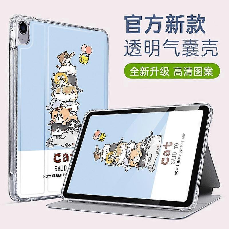 Stylish Case For Ipad 10 10.9" Back Airbag: Add Cat Skin For Sleep