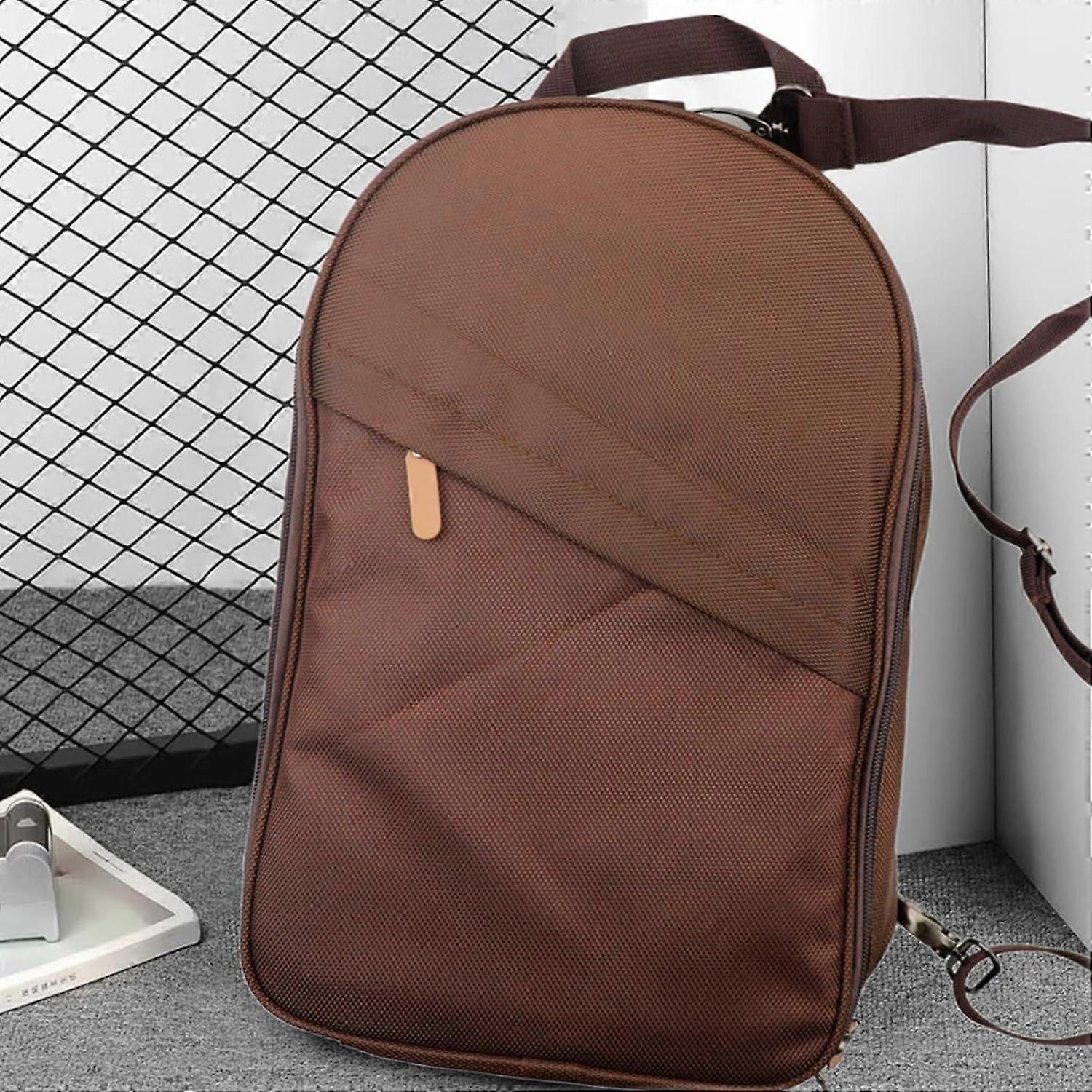 Large Capacity Camping Utensil Organizer with MultiCompartment Design and Adjustable Shoulder Strap Coffee